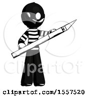 Poster, Art Print Of Ink Thief Man Holding Large Scalpel