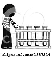 Poster, Art Print Of Ink Thief Man Using Test Tubes Or Vials On Rack