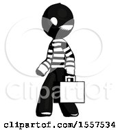 Poster, Art Print Of Ink Thief Man Walking With Briefcase To The Left