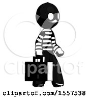 Poster, Art Print Of Ink Thief Man Walking With Medical Aid Briefcase To Right