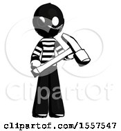 Ink Thief Man Holding Hammer Ready To Work