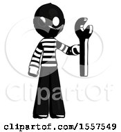Poster, Art Print Of Ink Thief Man Holding Wrench Ready To Repair Or Work