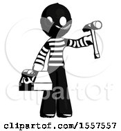 Poster, Art Print Of Ink Thief Man Holding Tools And Toolchest Ready To Work