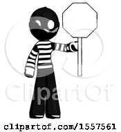 Poster, Art Print Of Ink Thief Man Holding Stop Sign