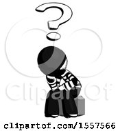 Ink Thief Man Thinker Question Mark Concept