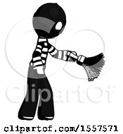 Poster, Art Print Of Ink Thief Man Dusting With Feather Duster Downwards