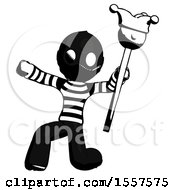 Poster, Art Print Of Ink Thief Man Holding Jester Staff Posing Charismatically