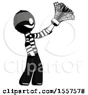 Poster, Art Print Of Ink Thief Man Dusting With Feather Duster Upwards