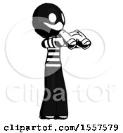 Poster, Art Print Of Ink Thief Man Holding Binoculars Ready To Look Right
