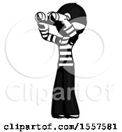 Poster, Art Print Of Ink Thief Man Looking Through Binoculars To The Left