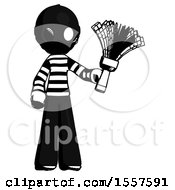 Poster, Art Print Of Ink Thief Man Holding Feather Duster Facing Forward