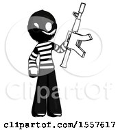 Poster, Art Print Of Ink Thief Man Holding Automatic Gun