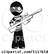 Poster, Art Print Of Ink Thief Man Holding Sniper Rifle Gun