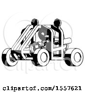 Poster, Art Print Of Ink Thief Man Riding Sports Buggy Side Angle View