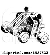 Poster, Art Print Of Ink Thief Man Riding Sports Buggy Side Top Angle View
