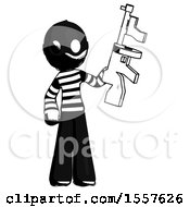 Poster, Art Print Of Ink Thief Man Holding Tommygun