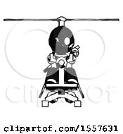 Ink Thief Man Flying In Gyrocopter Front View