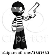 Poster, Art Print Of Ink Thief Man Holding Handgun