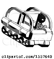 Poster, Art Print Of Ink Thief Man Driving Amphibious Tracked Vehicle Top Angle View