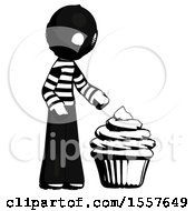 Poster, Art Print Of Ink Thief Man With Giant Cupcake Dessert