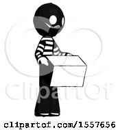 Poster, Art Print Of Ink Thief Man Holding Package To Send Or Recieve In Mail