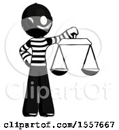 Poster, Art Print Of Ink Thief Man Holding Scales Of Justice