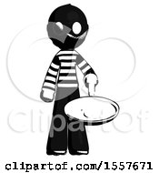 Ink Thief Man Frying Egg In Pan Or Wok