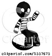 Poster, Art Print Of Ink Thief Man Sitting On Giant Football