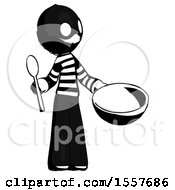 Poster, Art Print Of Ink Thief Man With Empty Bowl And Spoon Ready To Make Something