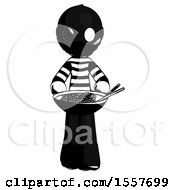 Poster, Art Print Of Ink Thief Man Serving Or Presenting Noodles