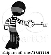 Poster, Art Print Of Ink Thief Man With Big Key Of Gold Opening Something
