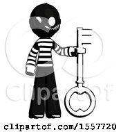 Ink Thief Man Holding Key Made Of Gold