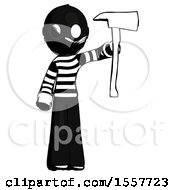 Poster, Art Print Of Ink Thief Man Holding Up Red Firefighters Ax