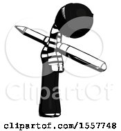 Poster, Art Print Of Ink Thief Man Impaled Through Chest With Giant Pen