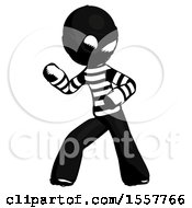 Poster, Art Print Of Ink Thief Man Martial Arts Defense Pose Left