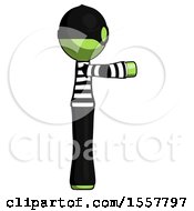 Green Thief Man Pointing Right