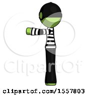 Poster, Art Print Of Green Thief Man Pointing Left
