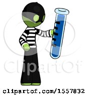 Poster, Art Print Of Green Thief Man Holding Large Test Tube