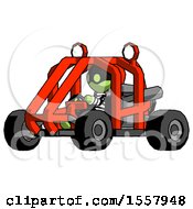 Poster, Art Print Of Green Thief Man Riding Sports Buggy Side Angle View