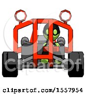 Poster, Art Print Of Green Thief Man Riding Sports Buggy Front View