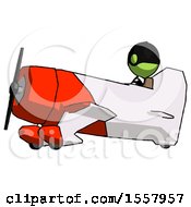 Poster, Art Print Of Green Thief Man In Geebee Stunt Aircraft Side View