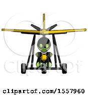 Poster, Art Print Of Green Thief Man In Ultralight Aircraft Front View