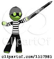 Poster, Art Print Of Green Thief Man Demonstrating That Indeed The Pen Is Mightier