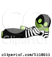 Poster, Art Print Of Green Thief Man Reclined On Side