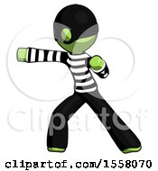 Green Thief Man Martial Arts Punch Left