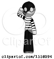 Poster, Art Print Of Gray Thief Man Soldier Salute Pose