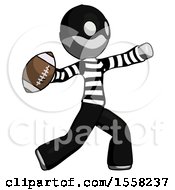 Poster, Art Print Of Gray Thief Man Throwing Football