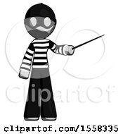 Poster, Art Print Of Gray Thief Man Teacher Or Conductor With Stick Or Baton Directing