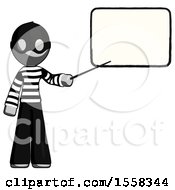 Poster, Art Print Of Gray Thief Man Giving Presentation In Front Of Dry-Erase Board