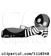 Gray Thief Man Reclined On Side